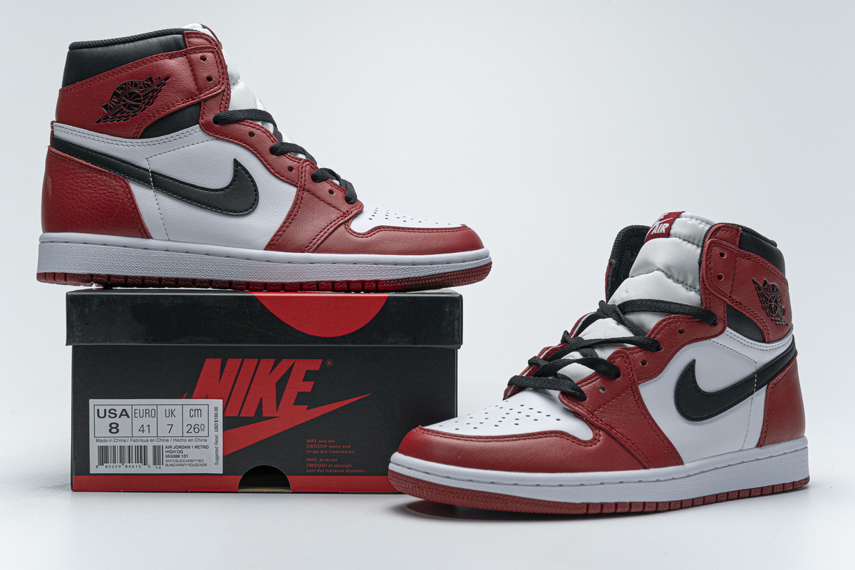 PK GOD  Air Jordan 1 Retro Hi OG 'Chicago'  555088-101