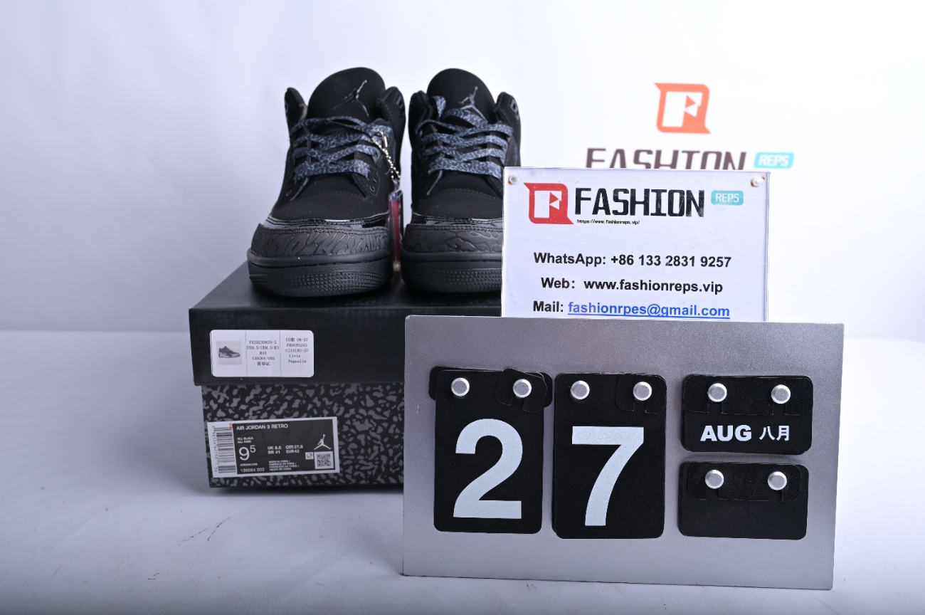 Jordan 3 RetroBlack Cat (2025)  CT8532-001