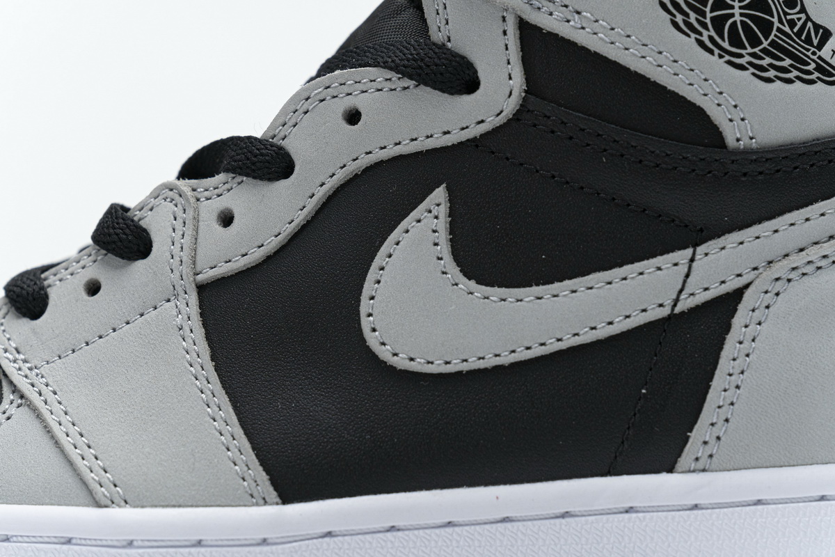 H12 Air Jordan 1 Shadow 2.0 Black Light Smoke Grey 555088-035