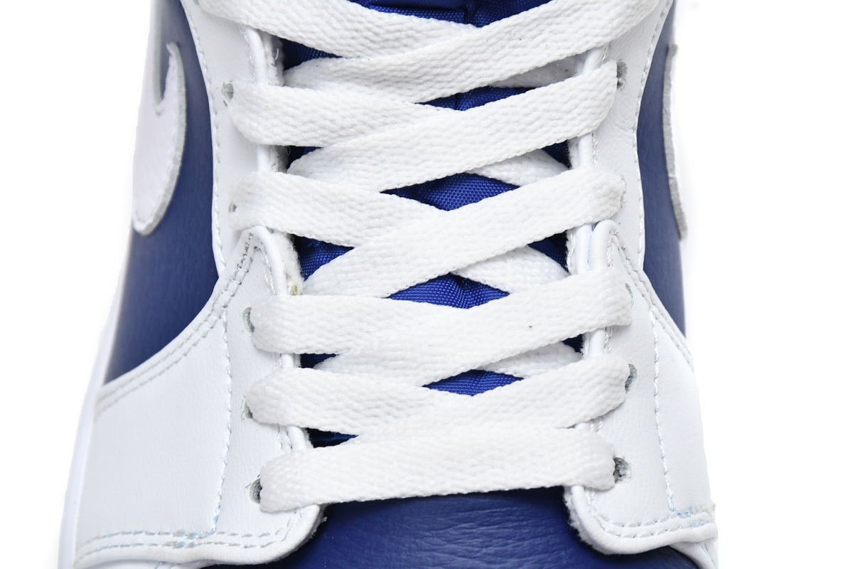 Air Jordan 1 Mid White Deep Royal Blue 554724-131