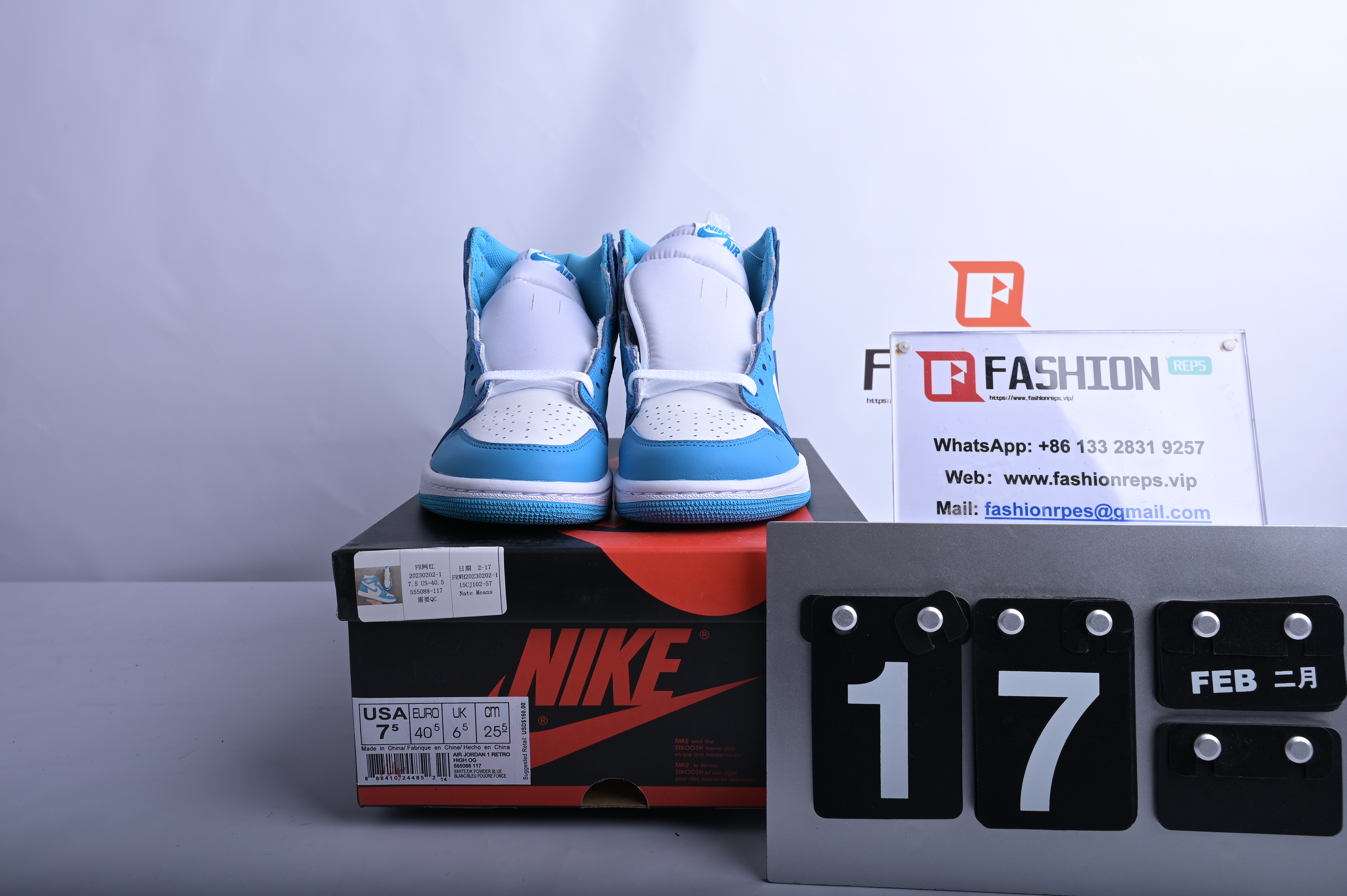 Air Jordan 1 Retro UNC   555088-117