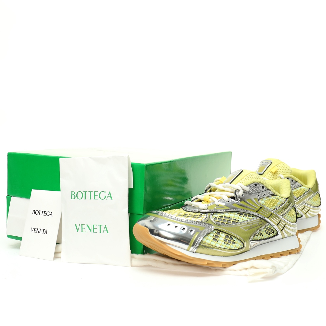 Bottega Veneta Orbit Lace-up Low Sneakers Jelly Yellow 741357v2x407421