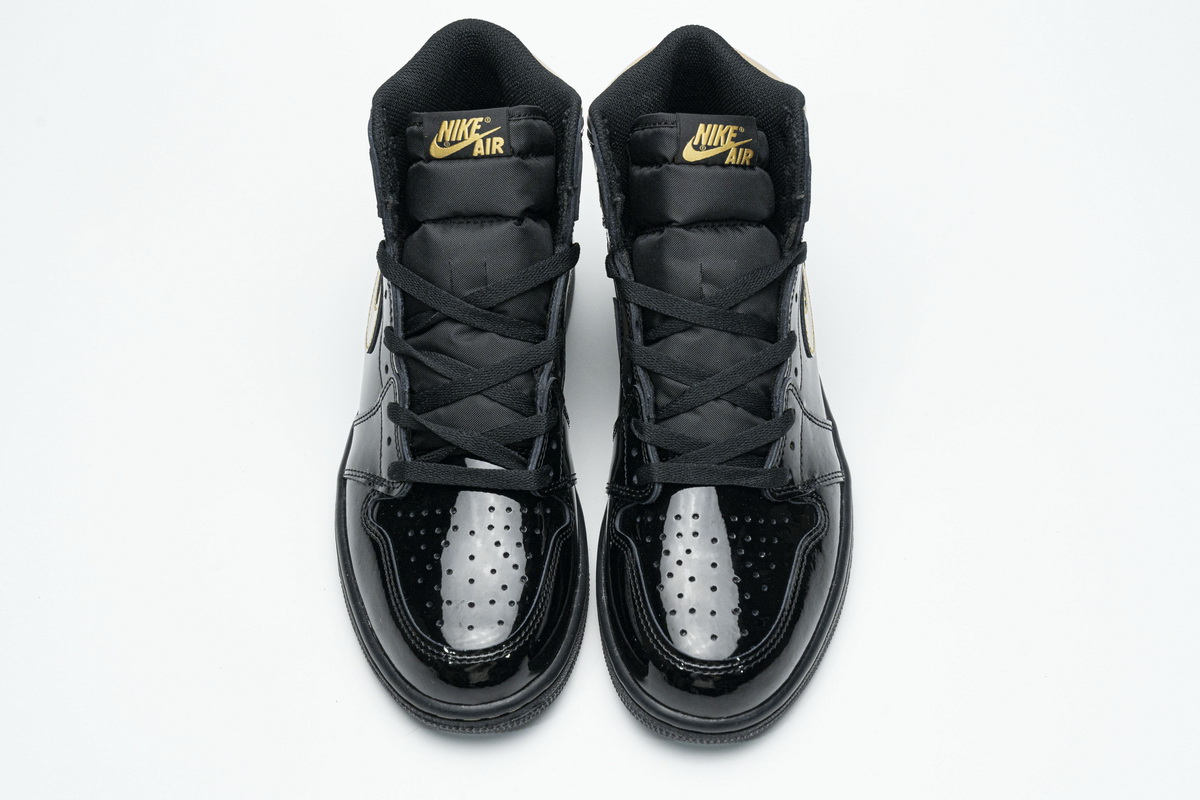 Air Jordan 1 High OG Patent Black Metallic Gold  555088-032