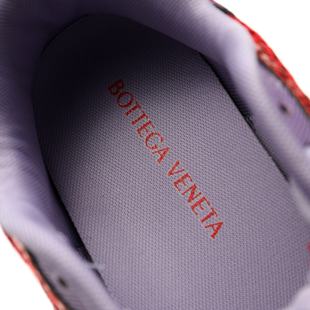 Bottega Veneta Orbit Lace-up Low Sneakers Metal Red Wisteria 755915v2x405851