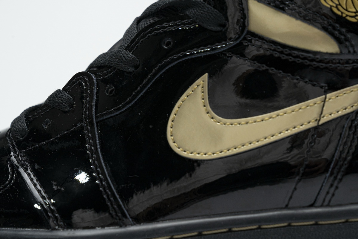 Air Jordan 1 High OG Patent Black Metallic Gold  555088-032