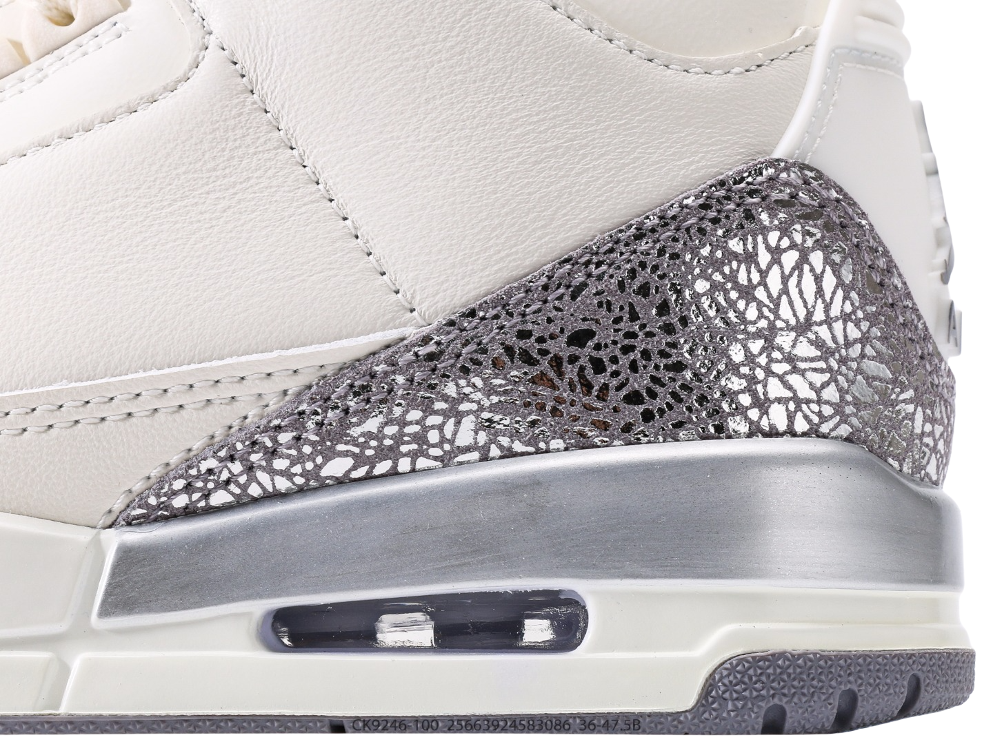SailMetallic Silver Jordan 3 Retro Sail Cement Grey CK9246-100