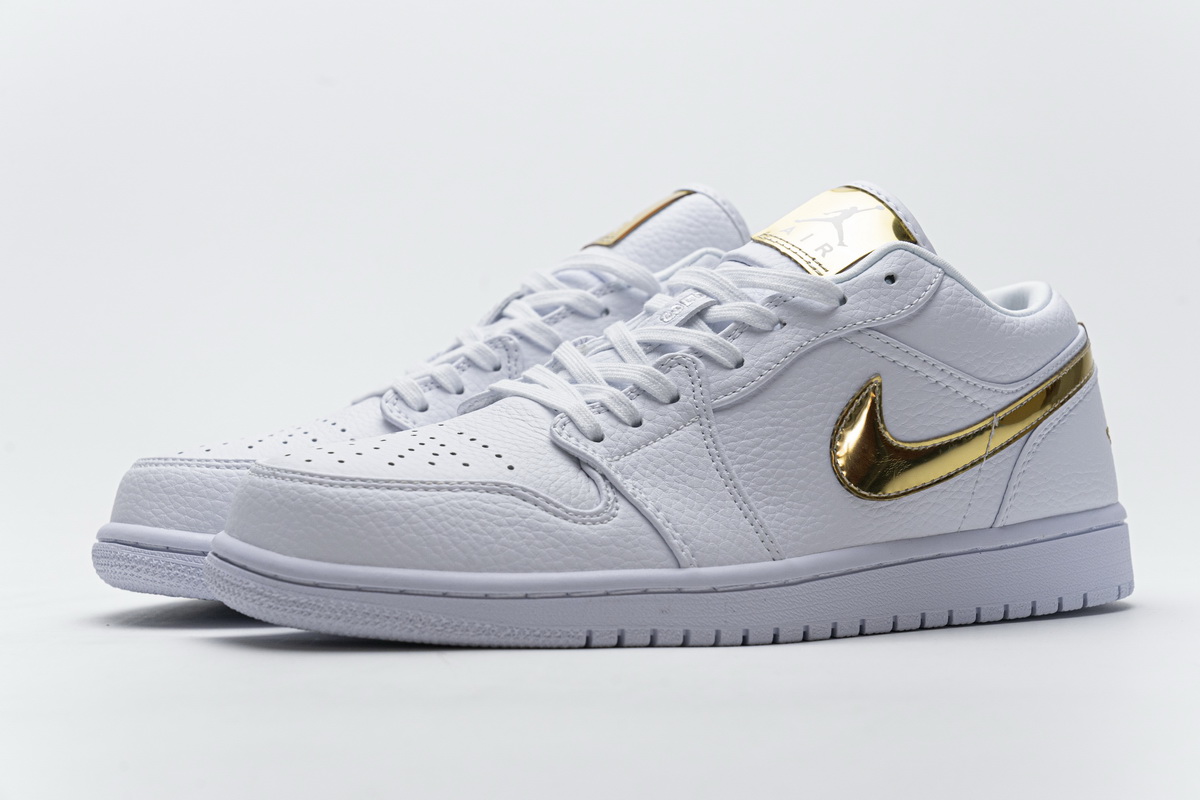 Air Jordan 1 Low White Metallic Gold  CZ4776-100