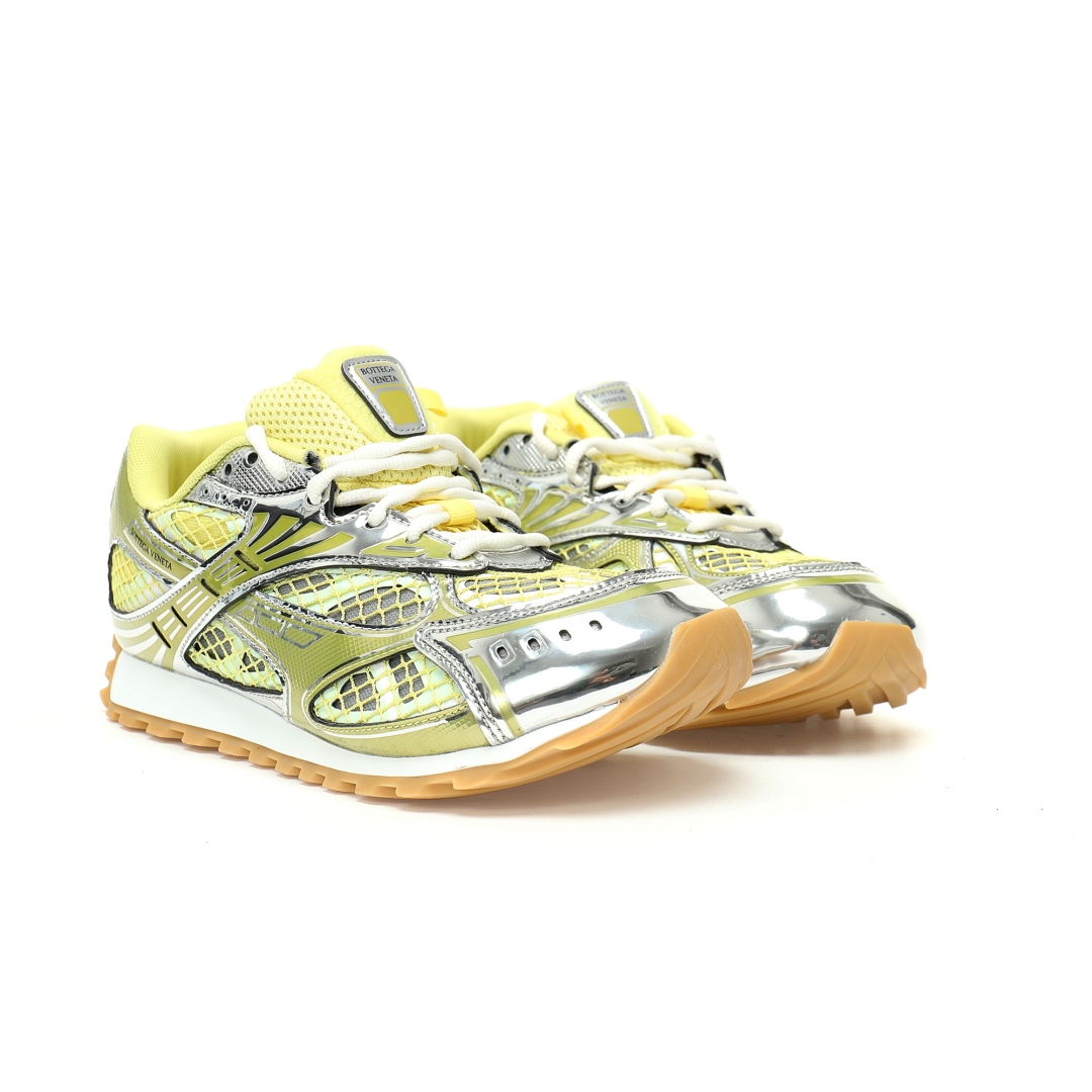 Bottega Veneta Orbit Lace-up Low Sneakers Jelly Yellow 741357v2x407421