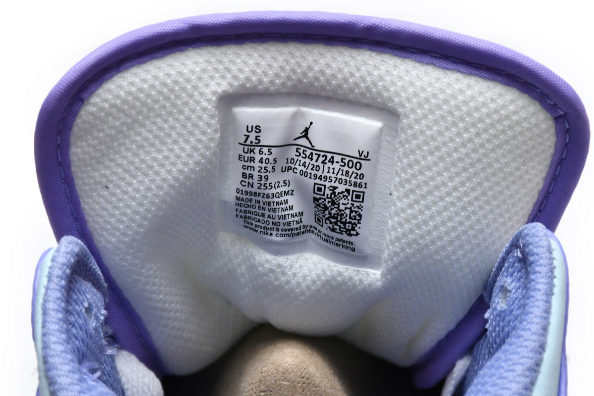 Air Jordan 1 Mid Purple Pulse 554724-500