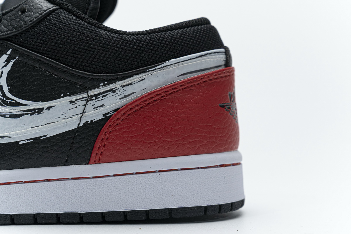 Air Jordan 1 Low Brushstroke Swoosh   DA4659-001
