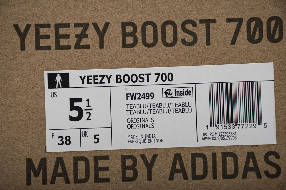 adidas Yeezy Boost 700 Teal Blue Real Boost FW2499