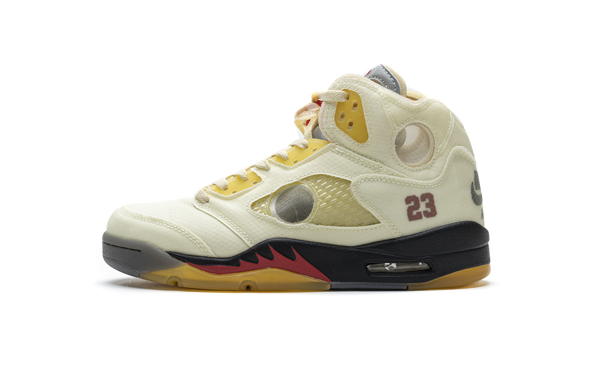 OFF White x Air Jordan 5 Retro SP Sail  DH8565-100