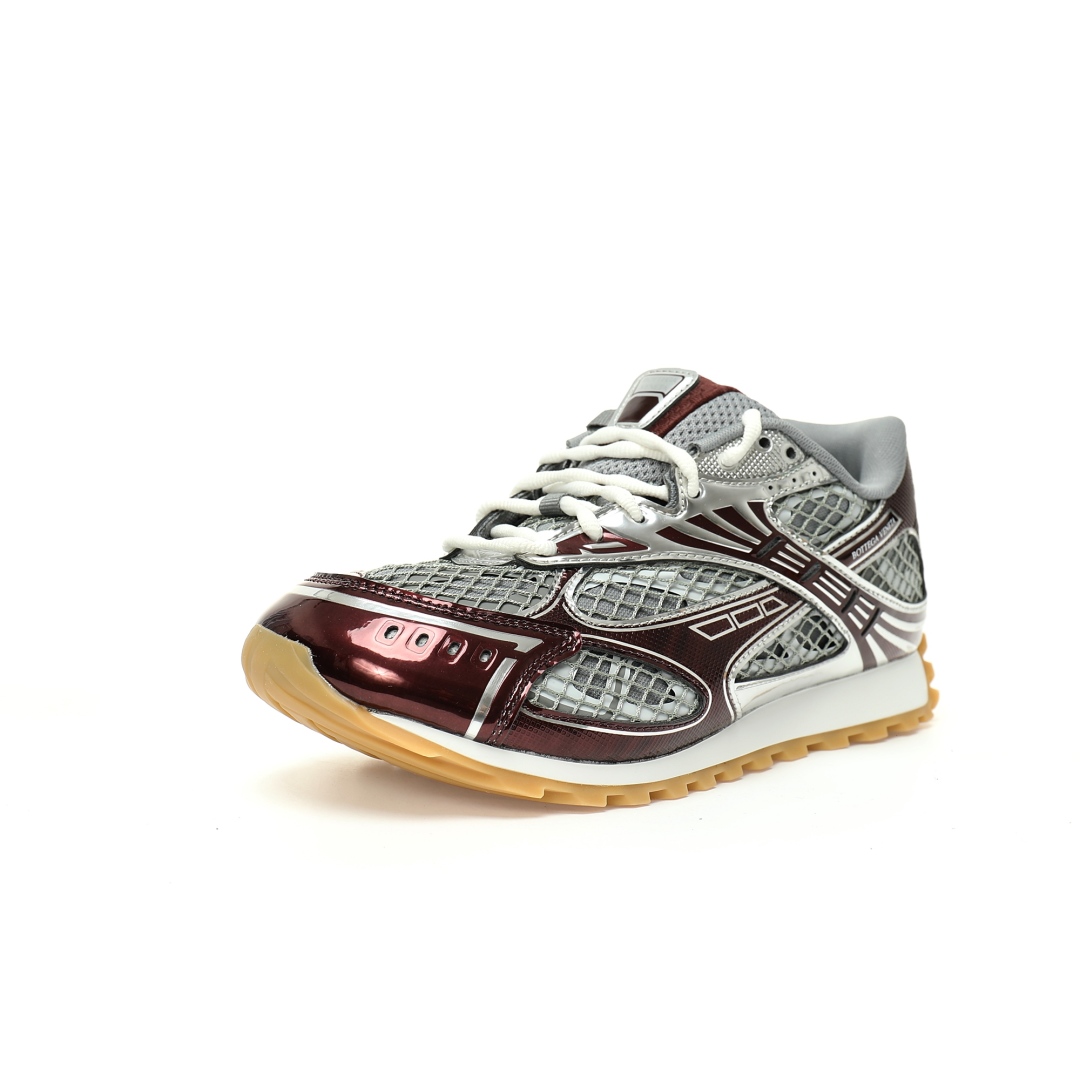 Bottega Veneta Orbit Lace-up Low Sneakers Merlot Red 755915v2x402244