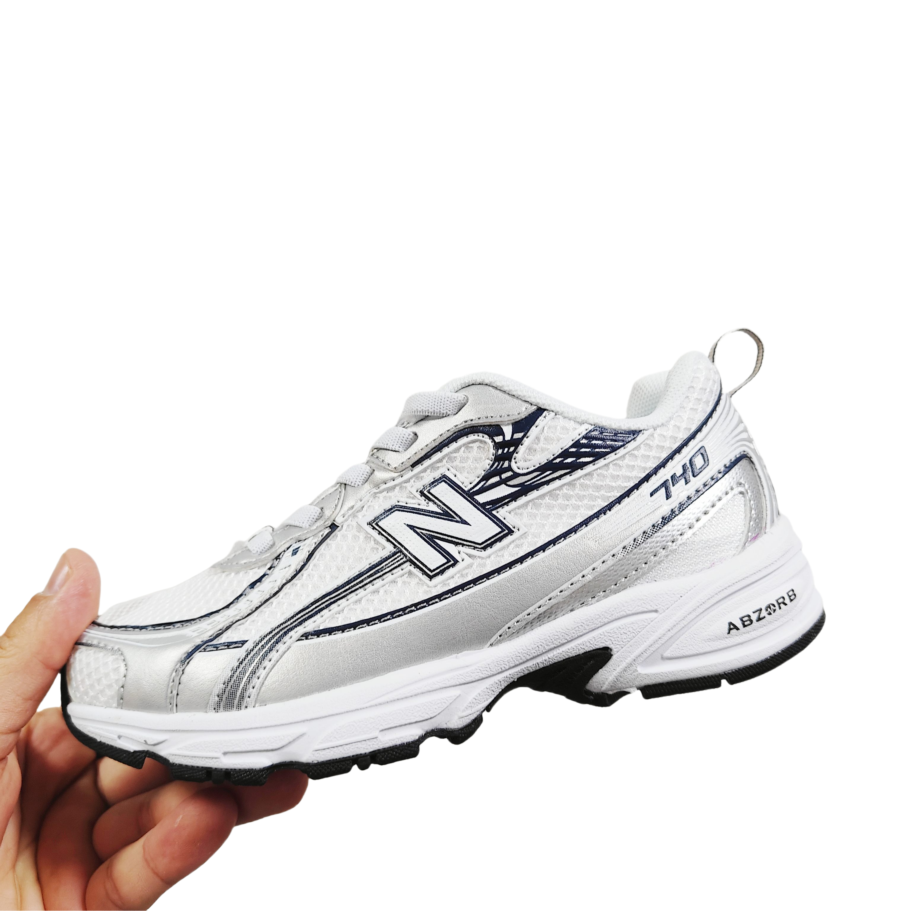 New Balance 740 Kids Sneaker White Gray Silver