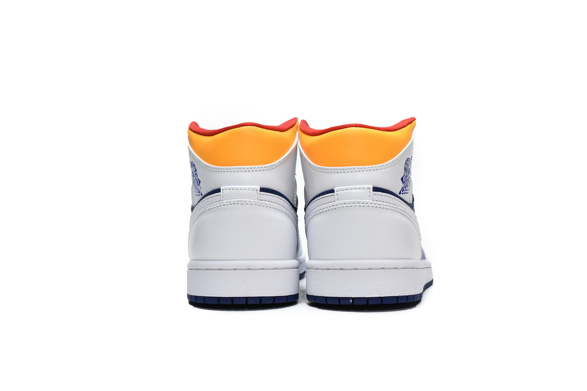 Air Jordan 1 Mid White Deep Royal Blue 554724-131