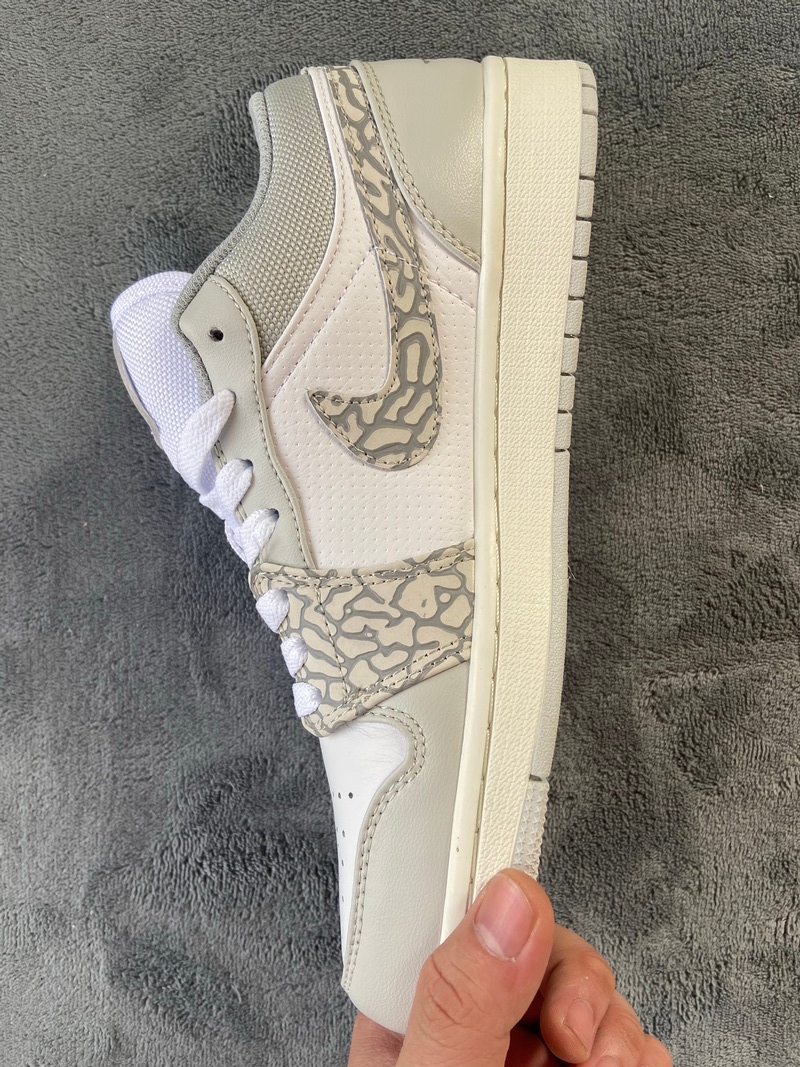 Air Jordan 1 Low PRM Elephant Print  DH4269-100