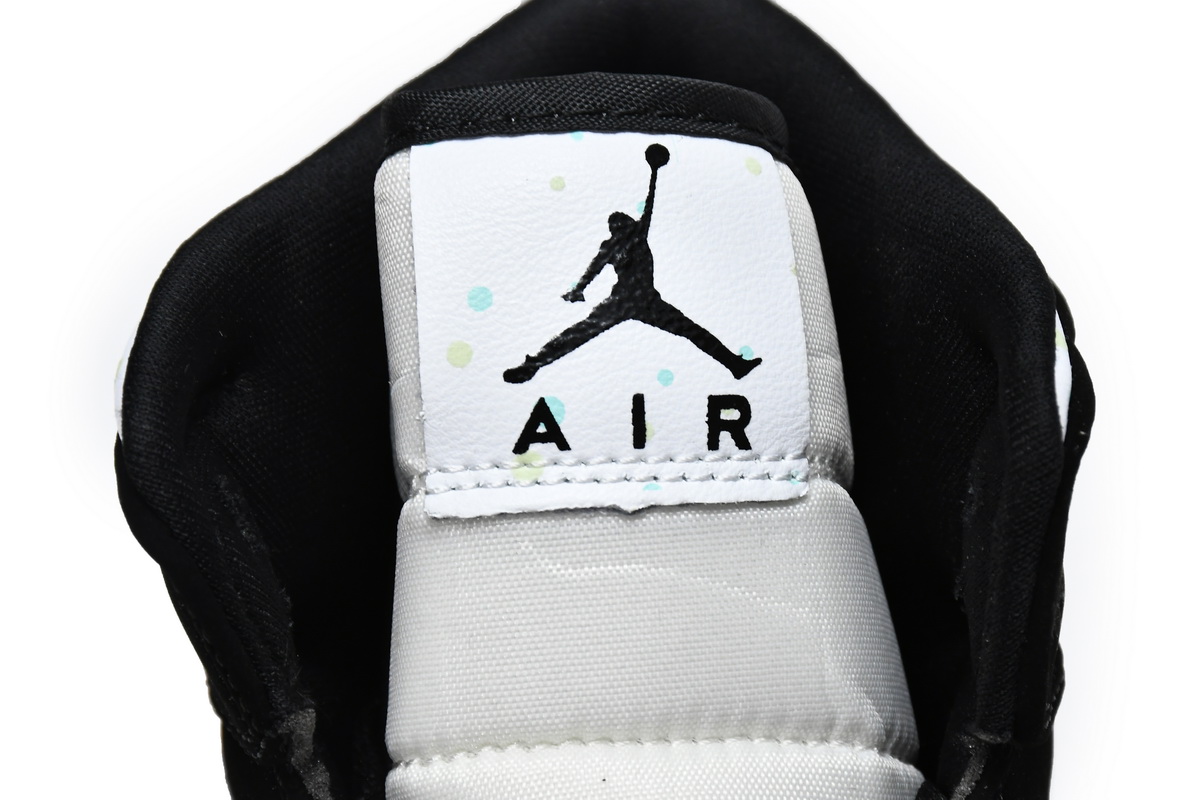 Air Jordan 1 Mid GS White Black Teal Tint BQ6931-103