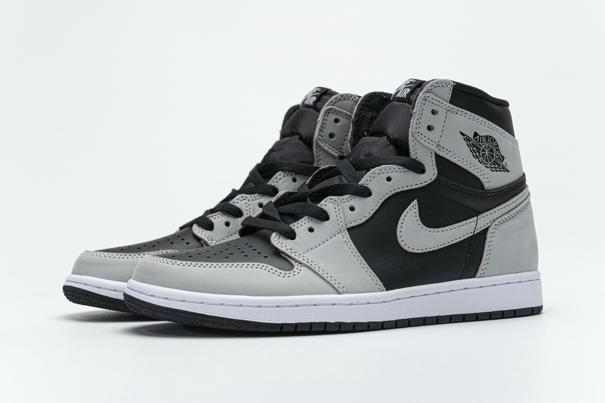 H12 Air Jordan 1 Shadow 2.0 Black Light Smoke Grey 555088-035
