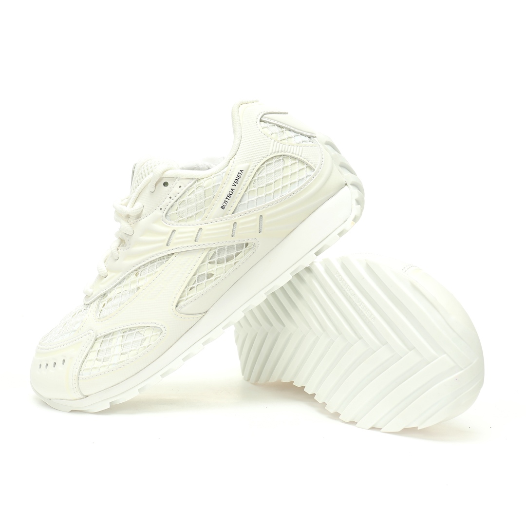 Bottega Veneta Orbit Lace-up Low Sneakers White 741357v2x409013