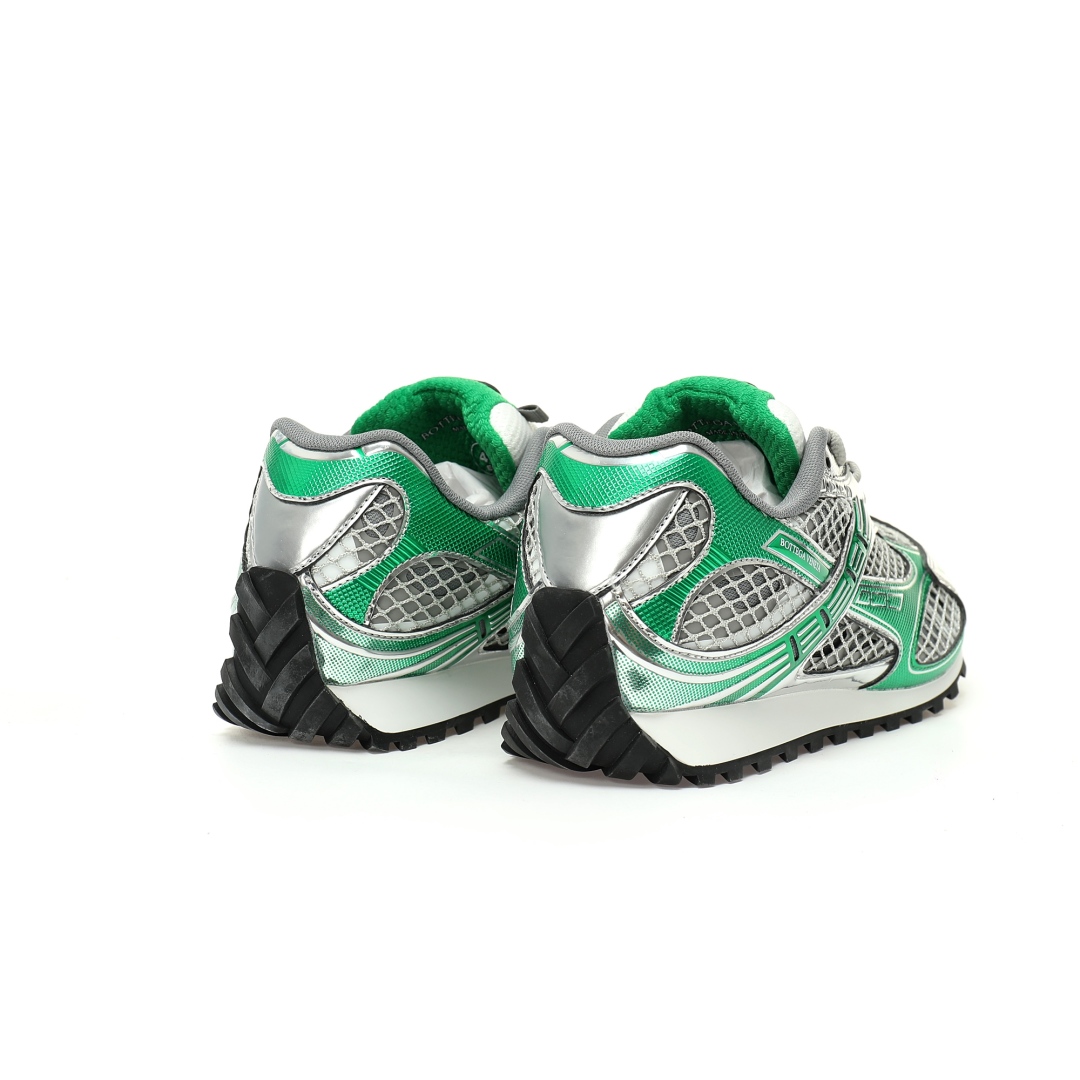 Bottega Veneta Orbit Lace-up Low Sneakers Green 741357v2x401428