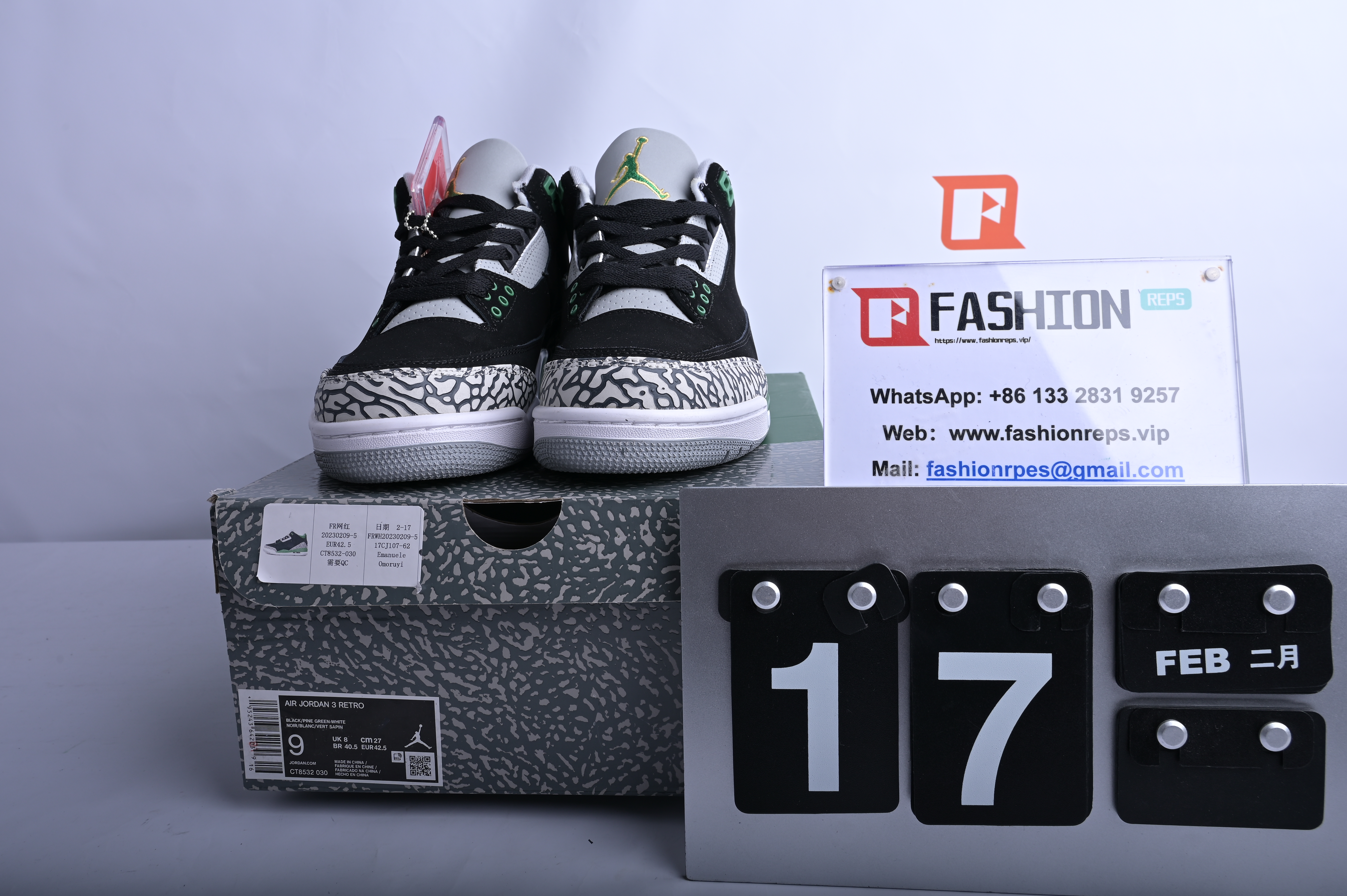 Air Jordan 3 Retro Pine Green   CT8532-030