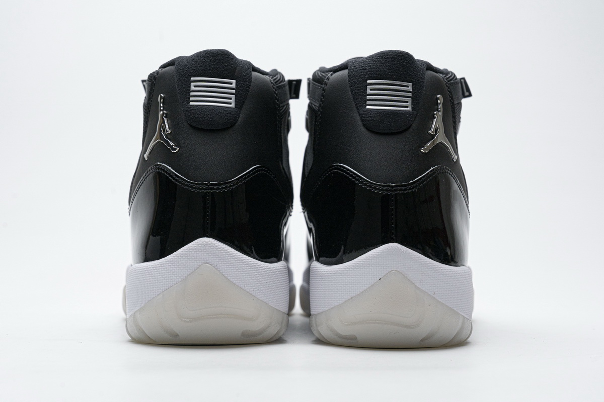 Air Jordan 11 25th Anniversary Black Silver Eyelets CT8012-011