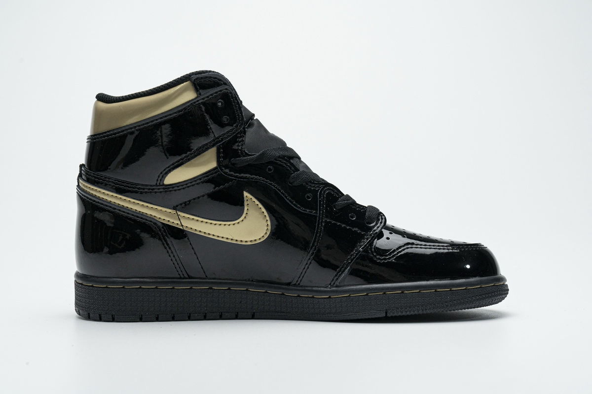 Air Jordan 1 High OG Patent Black Metallic Gold  555088-032
