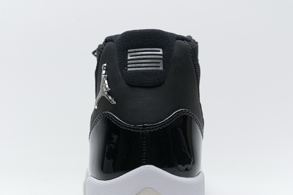 Air Jordan 11 25th Anniversary Black Silver Eyelets CT8012-011