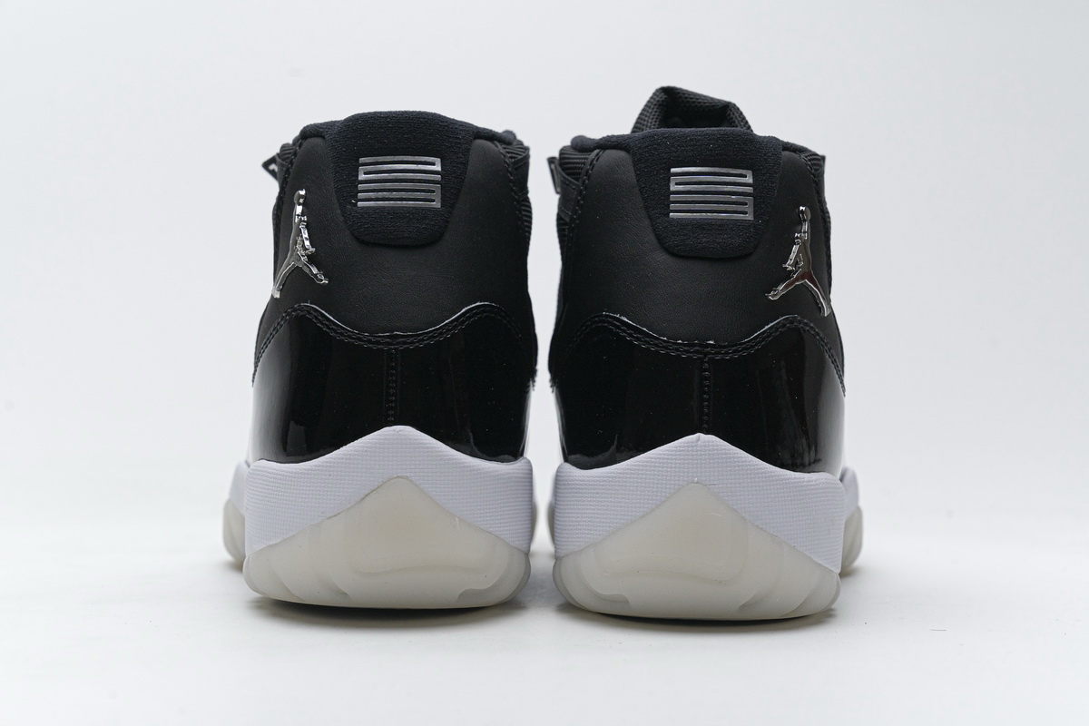 Air Jordan 11 25th Anniversary Black Silver Eyelets CT8012-011