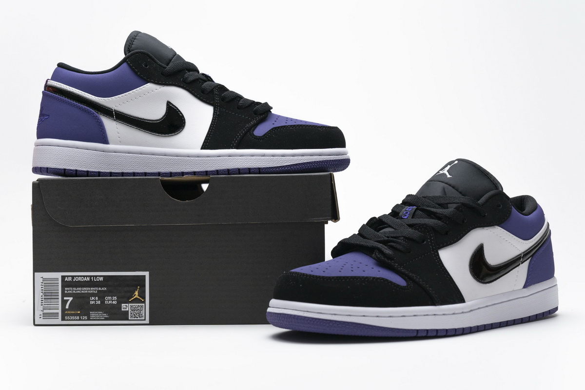 Air Jordan 1 Low Court Purple  553558-125