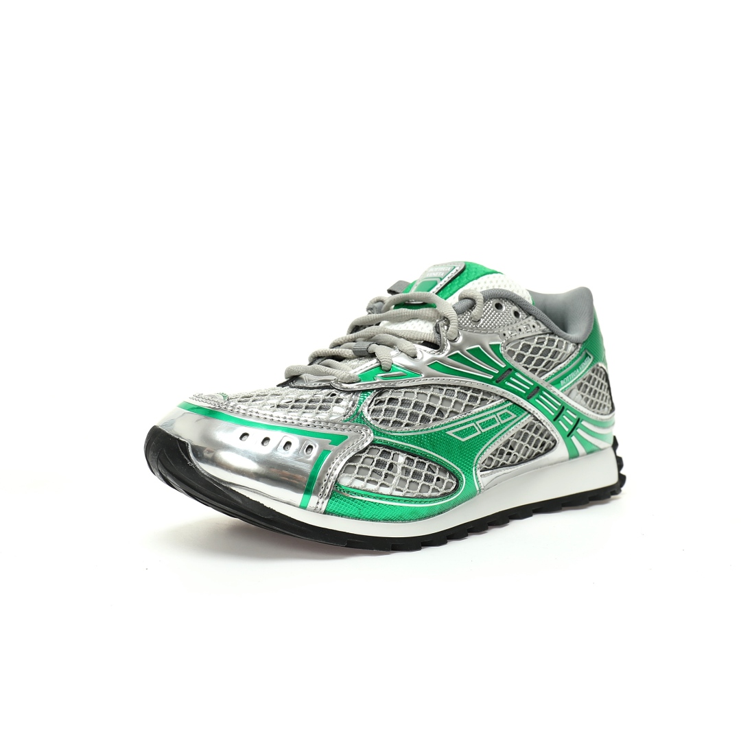 Bottega Veneta Orbit Lace-up Low Sneakers Green 741357v2x401428