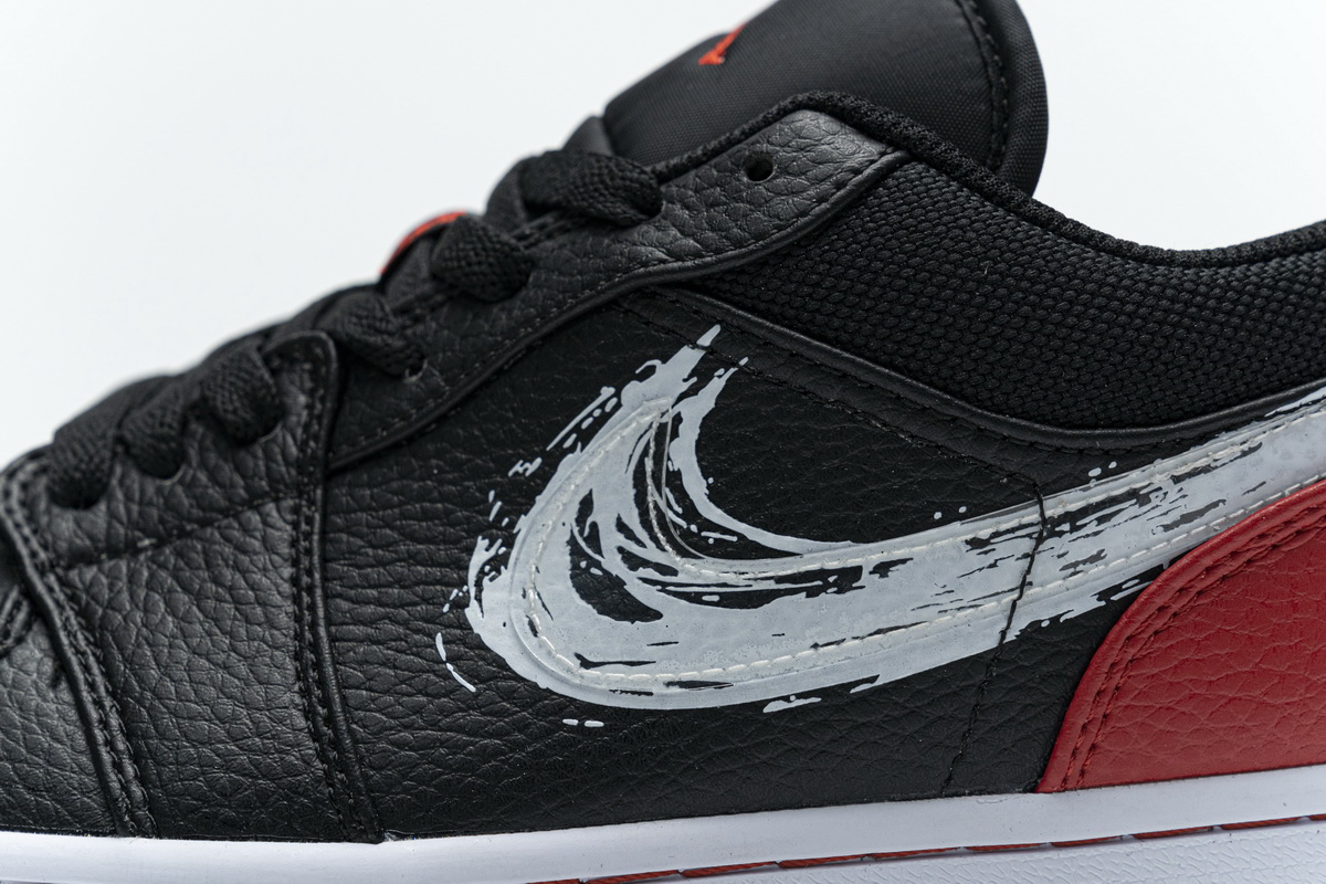 Air Jordan 1 Low Brushstroke Swoosh   DA4659-001