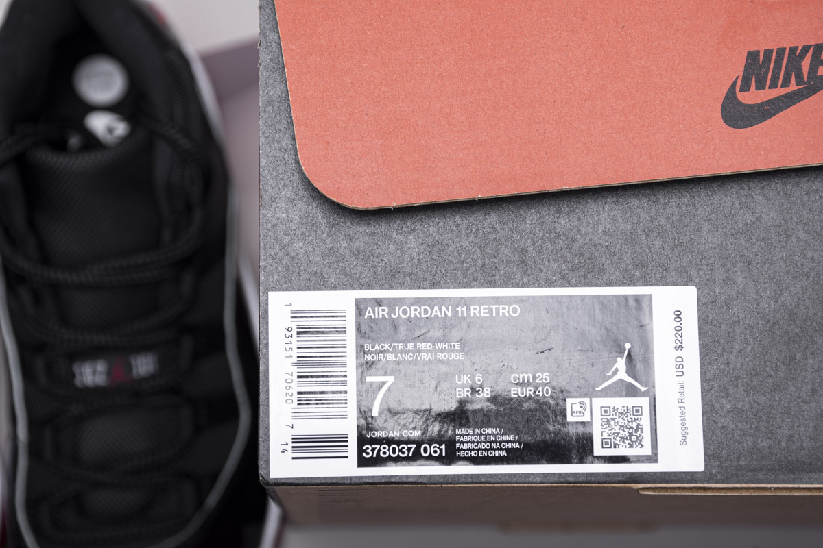 XP Air Jordan 11 Retro “Bred 2019” 378037-061