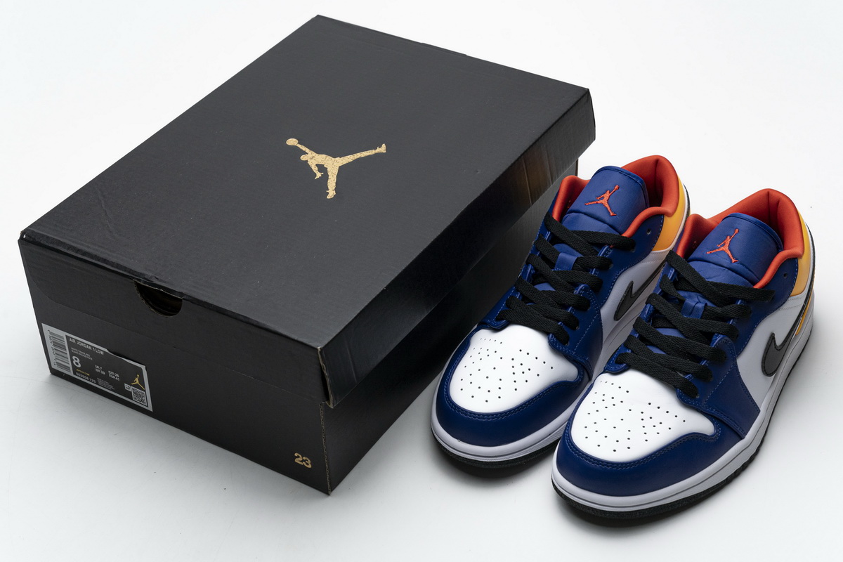 Air Jordan 1 Low Blue Yellow Orange  553558-123
