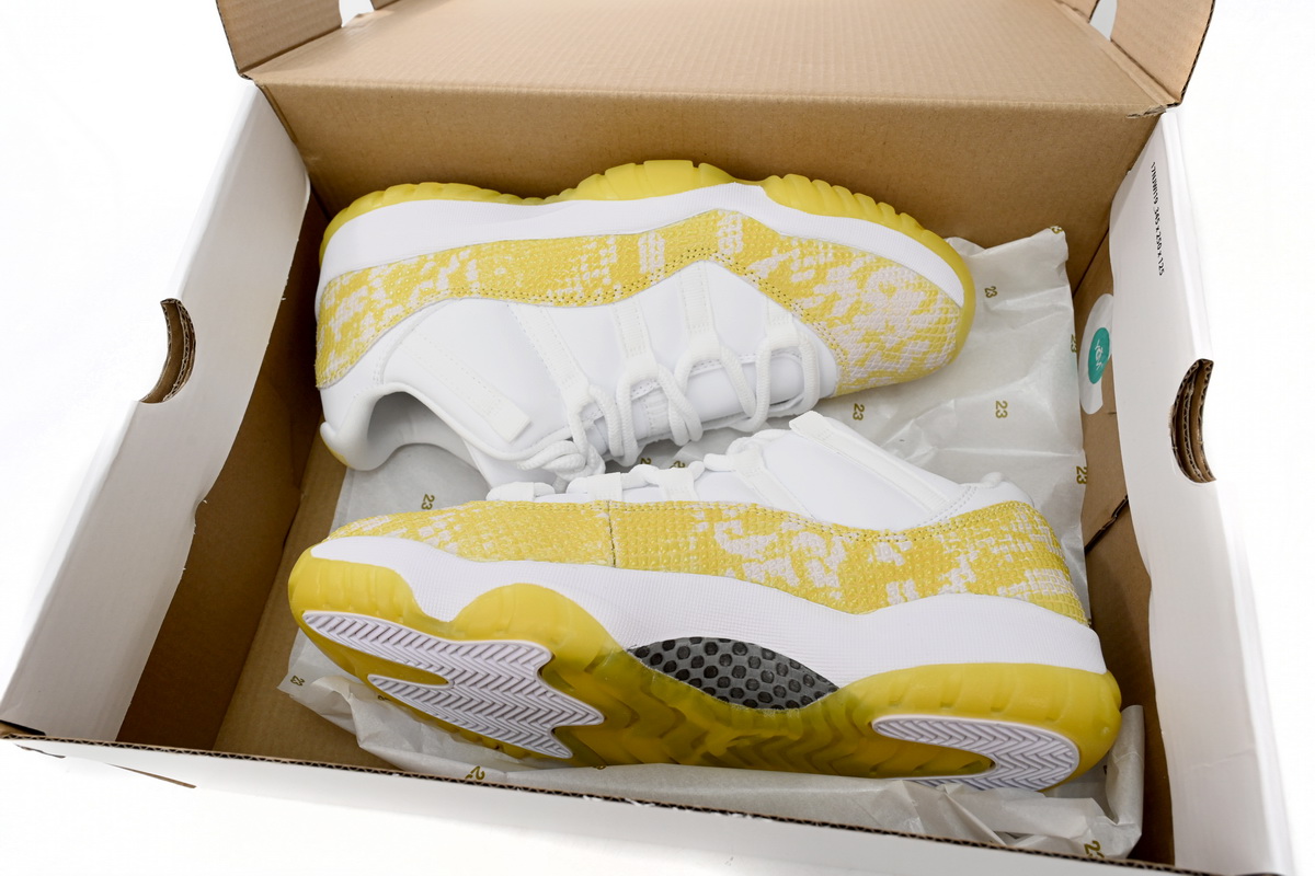 Air Jordan 11 Retro Low WMNS “Yellow Snakeskin  AH7860-107