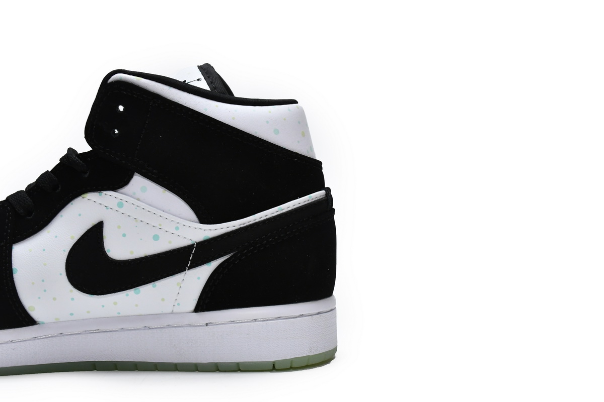 Air Jordan 1 Mid GS White Black Teal Tint BQ6931-103