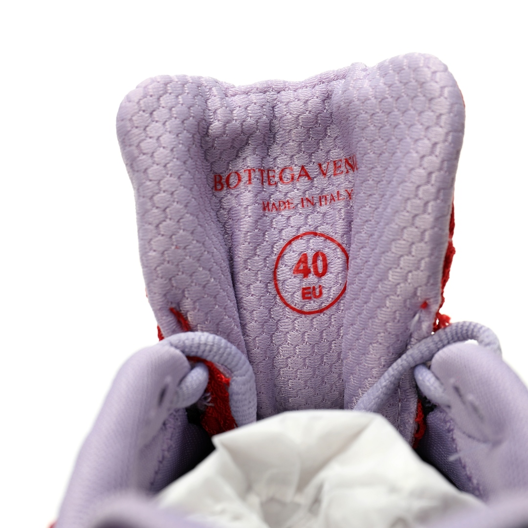 Bottega Veneta Orbit Lace-up Low Sneakers Metal Red Wisteria 755915v2x405851