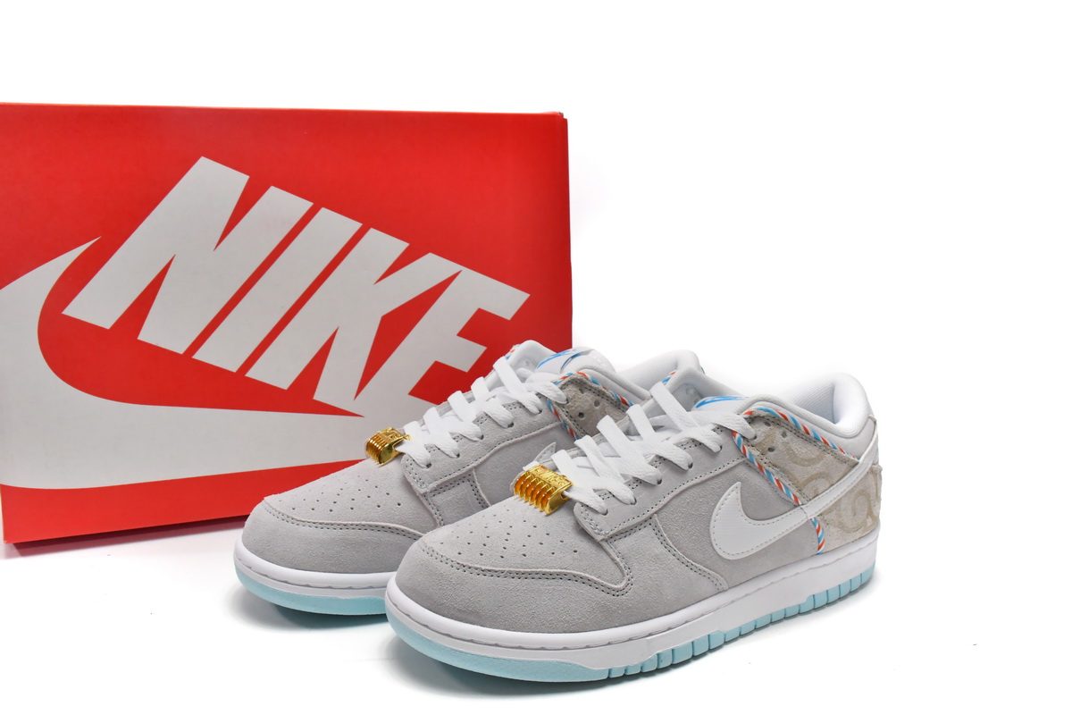 Nike Dunk Low Barber Shop - Grey   DH7614-500