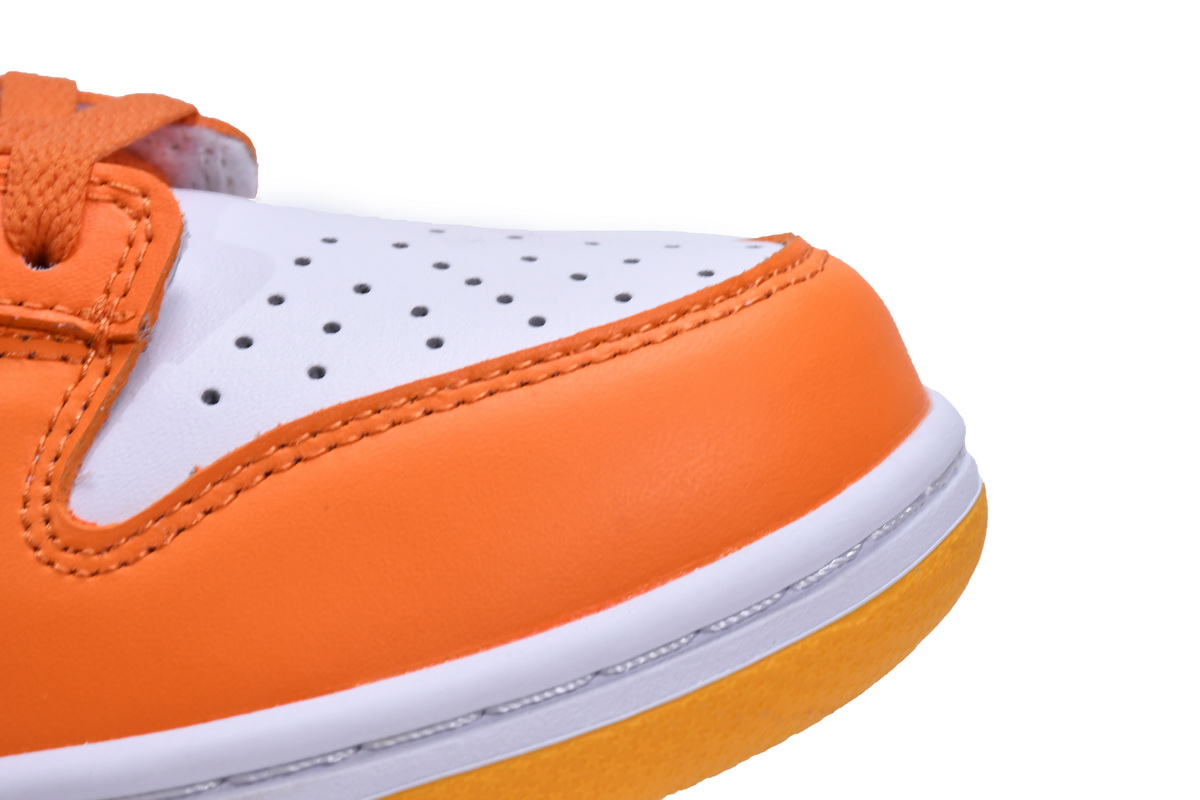 Nike Dunk Low White/Orange Blaze-Gold  CU1726-002