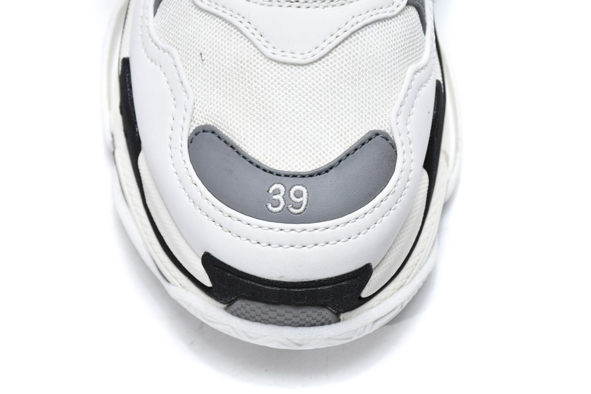 Ba***ci*ga Triple S White Grey  536737 W09O1 9089