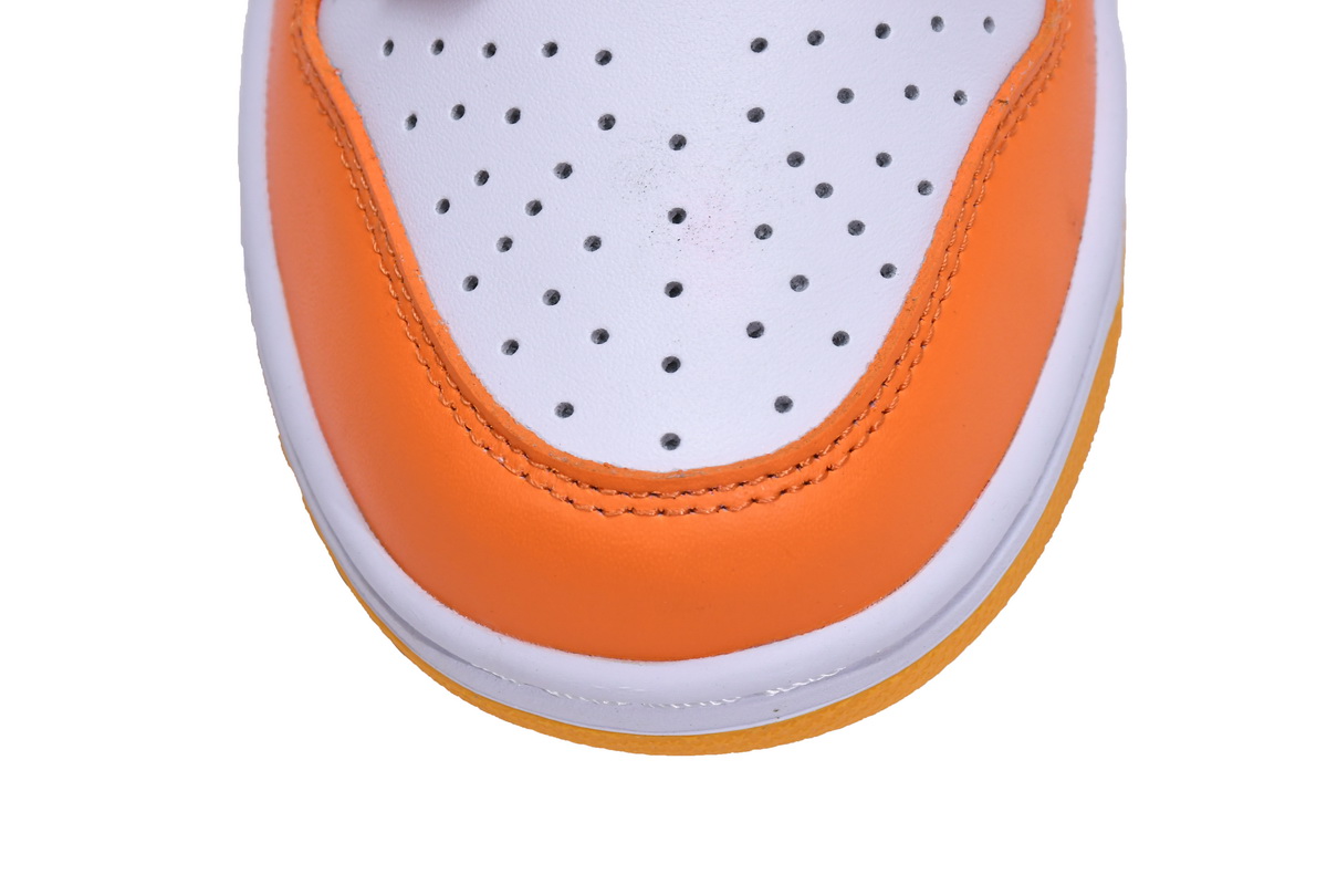 Nike Dunk Low White/Orange Blaze-Gold  CU1726-002