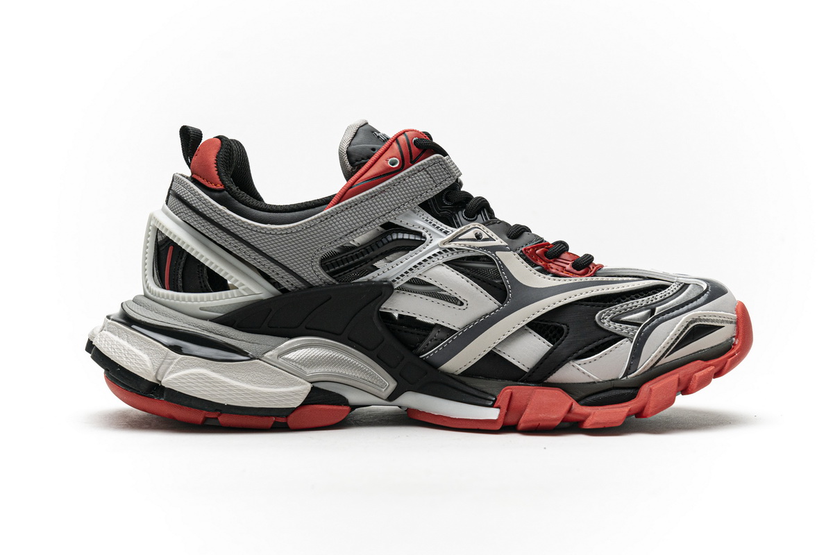 Ba***ci*ga Track 2 Sneaker Grey Red   570391 W2GN3 1003