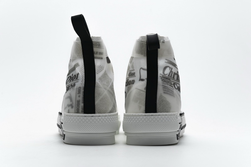 Dior B23 Oblique Transparency High H565 White Black
