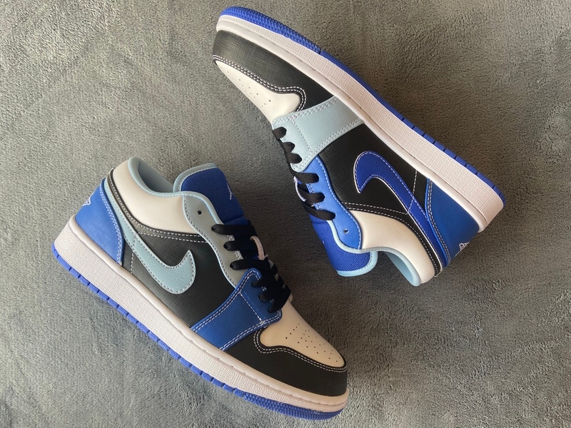 Air Jordan 1 Low White Blue Black  DH0206-400