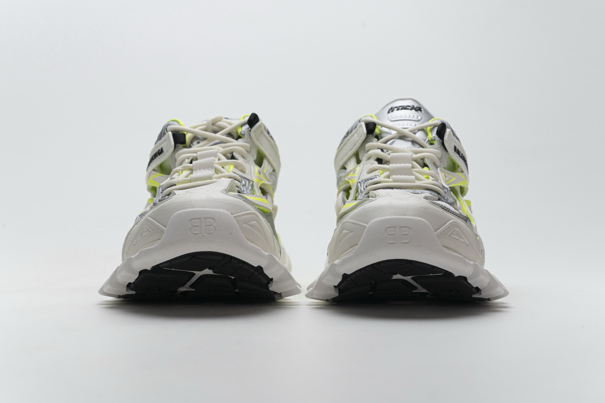 Ba***ci*ga Track 2 Sneaker White Fluo Yellow   568515 W2ON3 9073