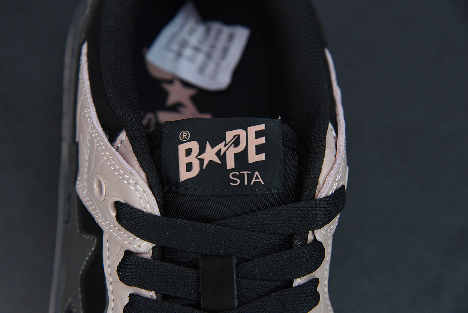 A Bathing Ape Bape SK8 Sta Dirty Pink Black 1G801009I