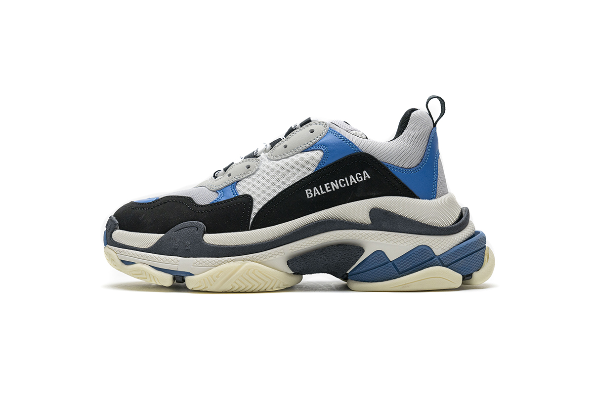 Ba***ci*ga Triple S Black Grey Blue  541624 W06E2 7080