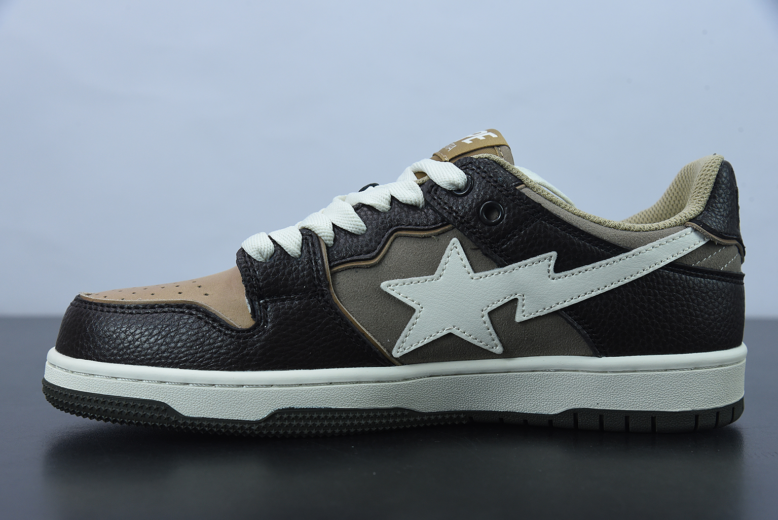A Bathing Ape Bape SK8 Sta Brown Ivory 1H80191013
