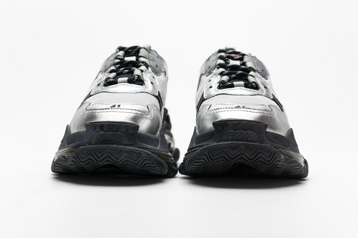 Ba***ci*ga Triple S Black Silver  541624 W09E1 7320