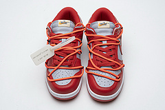 OFF White X Nike Dunk Low University Red  CT0856-600